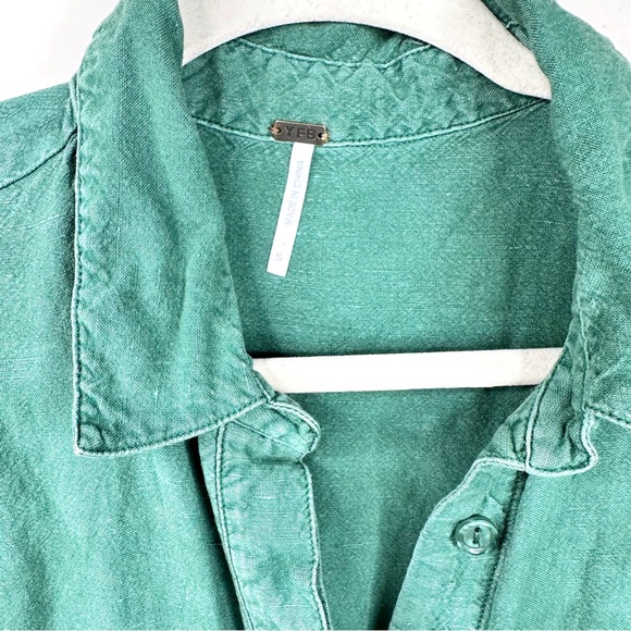 Young Fabulous & Broke Lakeside Linen Romper Palm Pigment Green Small - Picture 10 of 16